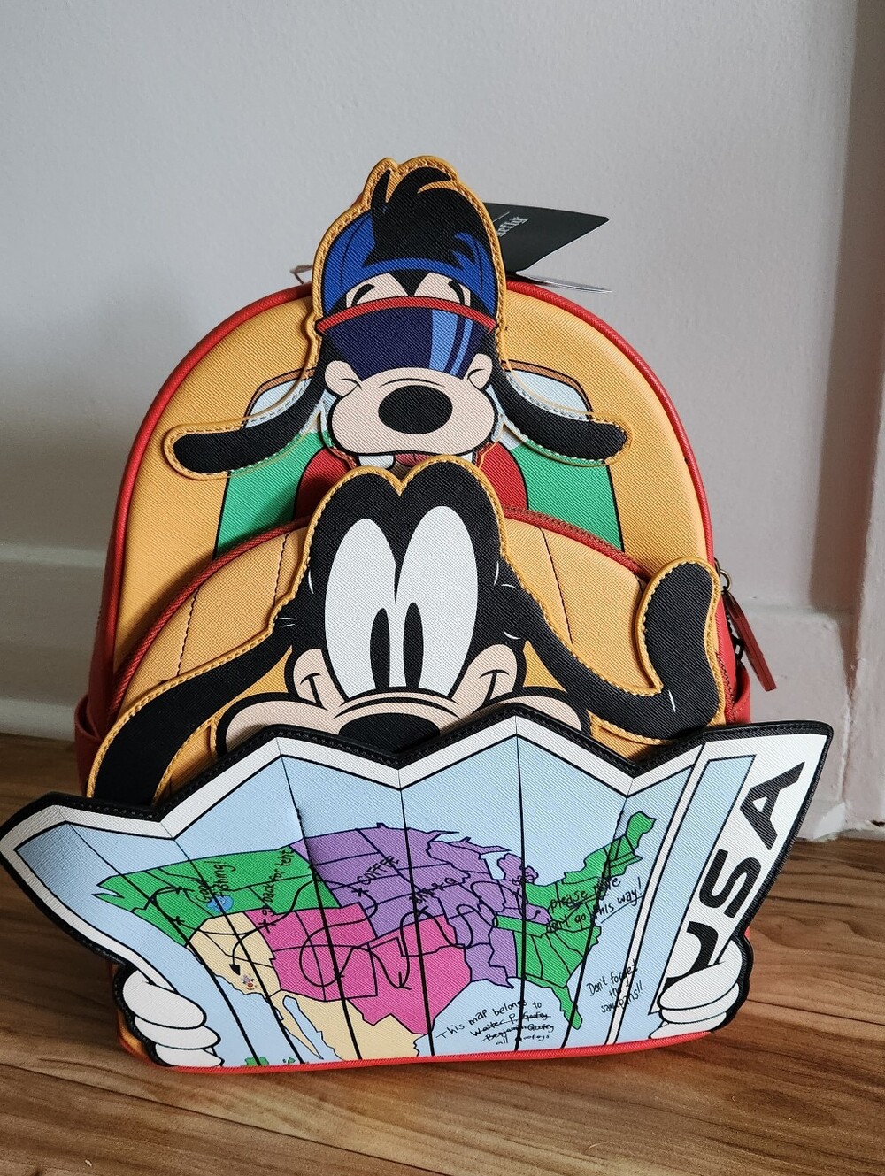 Brand New A Goofy Movie Loungefly Backpack Featuring Goofy And Max